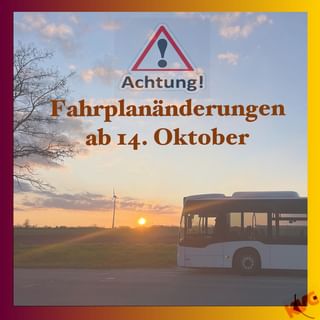 Fahrplanänderung